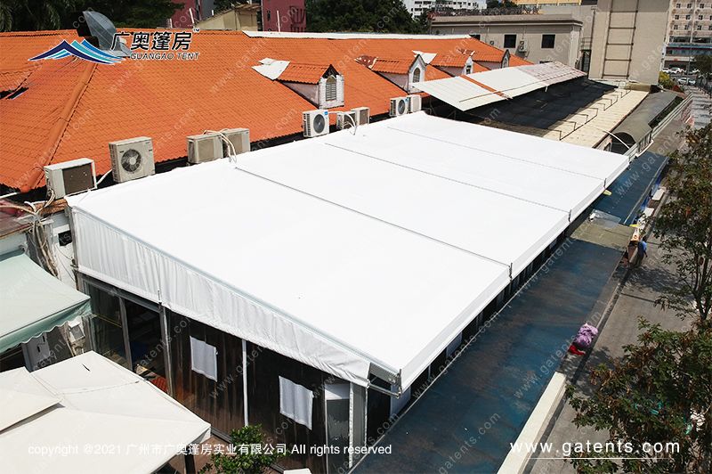 廣州市海珠區磨碟沙大街餐廳篷房案例